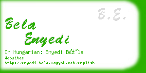 bela enyedi business card